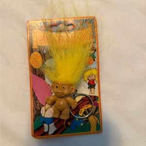 Trolls Keychain with Bright Yellow Hair